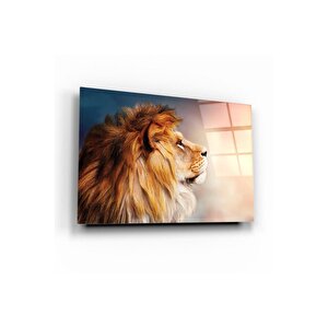 Aslan Cam Tablo | Hediyelik, Dekoratif, Ofis, Mutfak 25x35 cm