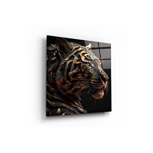 Aslan Cam Tablo | Hediyelik, Dekoratif, Ofis, Mutfak 30x30 cm