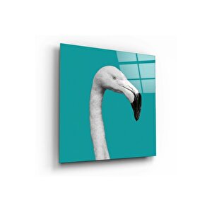 Flamingo Cam Tablo | Hediyelik, Dekoratif, Ofis, Mutfak 50x50 cm