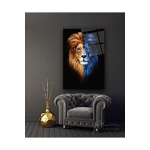 Aslan Cam Tablo | Hediyelik, Dekoratif, Ofis, Mutfak 50x70 cm