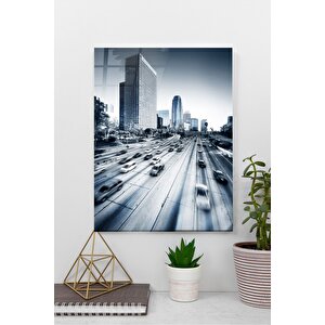 Los Angeles Otoyolu Cam Tablo | Hediyelik, Dekoratif, Ofis, Mutfak 60x110 cm