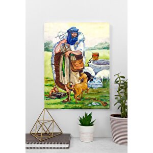 Antik İsrail, Bir Yahudi Çobanı Cam Tablo | Hediyelik, Dekoratif, Ofis, Mutfak 60x110 cm