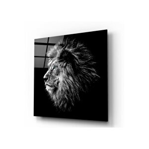 Aslan Cam Tablo | Hediyelik, Dekoratif, Ofis, Mutfak 30x30 cm