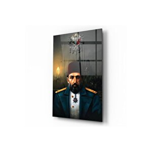 Sultan Abdulhamid Cam Tablo | Hediyelik, Dekoratif, Ofis, Mutfak 80x130 cm