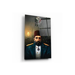 Sultan Abdulhamid Cam Tablo | Hediyelik, Dekoratif, Ofis, Mutfak 25x35 cm