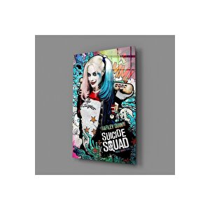 Harley Quinn Cam Tablo No:6068 | Hediyelik, Dekoratif, Ofis, Mutfak 80x130 cm