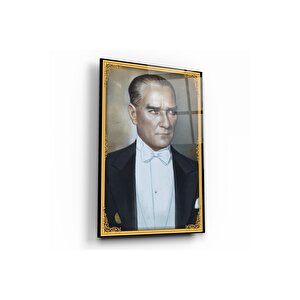 Atatürk Cam Tablo | Hediyelik, Dekoratif, Ofis, Mutfak 50x70 cm