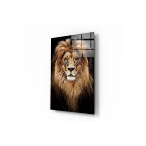 Aslan Cam Tablo | Hediyelik, Dekoratif, Ofis, Mutfak 50x70 cm