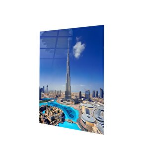 Burj Khalifa, Dubai Cam Tablo | Hediyelik, Dekoratif, Ofis, Mutfak 80x130 cm