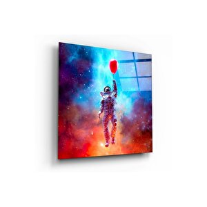 Astronot Cam Tablo | Hediyelik, Dekoratif, Ofis, Mutfak 40x40 cm