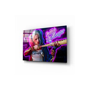 Harley Quinn Cam Tablo | Hediyelik, Dekoratif, Ofis, Mutfak 50x70 cm