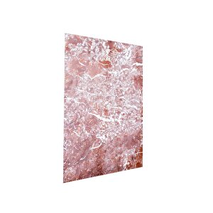 Pembe Mermer Cam Tablo | Hediyelik, Dekoratif, Ofis, Mutfak 60x110 cm