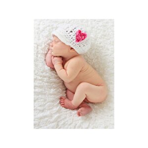 Uyuyan Bebek Cam Tablo | Hediyelik, Dekoratif, Ofis, Mutfak 60x45 cm