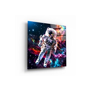 Astronot Cam Tablo | Hediyelik, Dekoratif, Ofis, Mutfak 80x80 cm