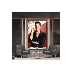 Tony Montana Scarface  Cam Tablo | Hediyelik, Dekoratif, Ofis, Mutfak 80x130 cm