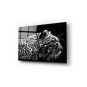 Leopar Cam Tablo | Hediyelik, Dekoratif, Ofis, Mutfak 60x90 cm