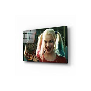 Harley Quinn Cam Tablo | Hediyelik, Dekoratif, Ofis, Mutfak 70x110 cm