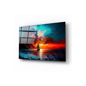 Yelken Cam Tablo | Hediyelik, Dekoratif, Ofis, Mutfak 80x130 cm