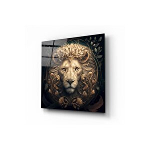 Aslan Cam Tablo | Hediyelik, Dekoratif, Ofis, Mutfak 60x60 cm