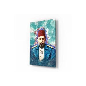 Abdülhamit Han Cam Tablo | Hediyelik, Dekoratif, Ofis, Mutfak 50x70 cm