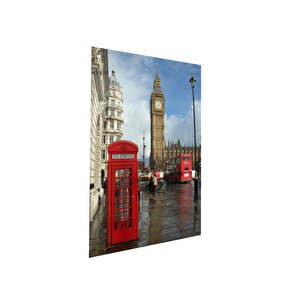 Londra Saat Kulesi Ve Telefon Kulübesi | Hediyelik, Dekoratif, Ofis, Mutfak 80x130 cm