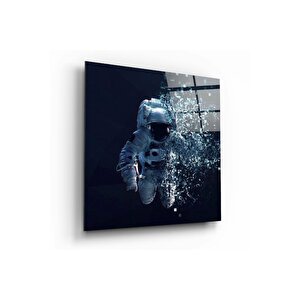 Astronot Cam Tablo | Hediyelik, Dekoratif, Ofis, Mutfak 100x100 cm