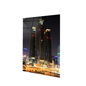 Marriott Marquis, Doha Oteli, Katar Cam Tablo | Hediyelik, Dekoratif, Ofis, Mutfak 60x130 cm