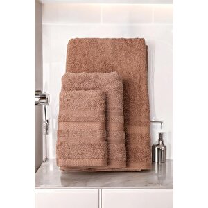 Jakarlı  3'lü Banyo Set Havlu Takım.