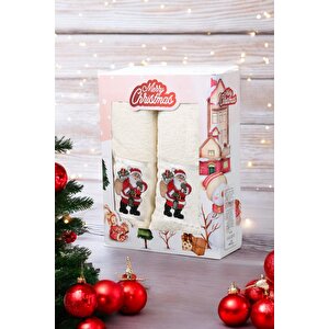 Mixcotton Home Yılbaşı Hediyelik Ve Günlük 2'li Havlu Seti -70x140- 50x90 Cm %100 Pamuk