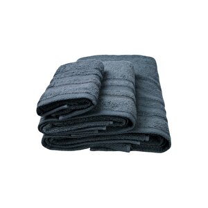 Jakarlı  3'lü Banyo Set Havlu Takım.