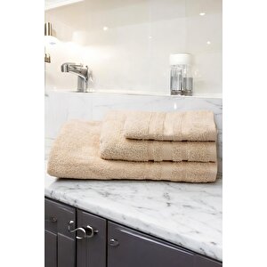 Jakarlı  3'lü Banyo Set Havlu Takım.