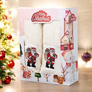 Mixcotton Home Yılbaşı Hediyelik Ve Günlük 2'li Havlu Seti -70x140- 50x90 Cm %100 Pamuk