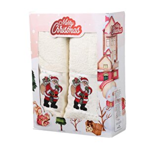 Mixcotton Home Yılbaşı Hediyelik Ve Günlük 2'li Havlu Seti -70x140- 50x90 Cm %100 Pamuk
