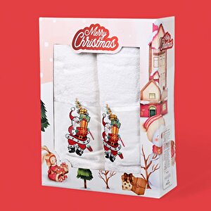 Mixcotton Home Yılbaşı Hediyelik Ve Günlük 2'li Havlu Seti -70x140- 50x90 Cm %100 Pamuk