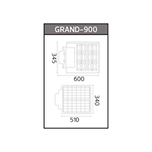 ( Grand Xl ) 900w Solar Led Sokak Armatürü / Kumandalı - Beyaz Işık