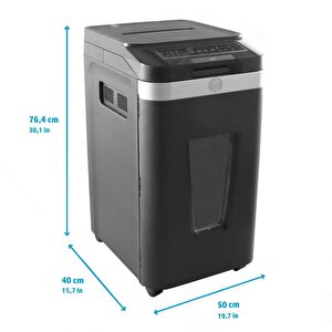 Hp Pro Shredder Auto 400cc Otomatik Beslemeli 400 Sayfa Evrak İmha Makinesi-p4-çapraz Kesim-4x12mm-53lt