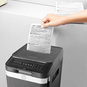 Hp Pro Shredder Auto 400cc Otomatik Beslemeli 400 Sayfa Evrak İmha Makinesi-p4-çapraz Kesim-4x12mm-53lt