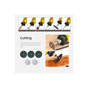 350 Parça Çift Makinalı Çok Fonksiyonlu Gravür Oyma Dremel Taşlama Zımpara Kesme Set