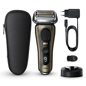 Braun Series 9 Pro+ Elektrikli Tıraş Makinesi, Şarj Standı, Islak Ve Kuru, 9519s, Altın Rengi