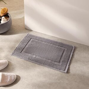 Ocean Home Textile Yıkanabilir Pamuklu Gri Renk Banyo Paspası 40 X 60 Cm