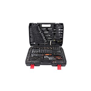 Moonshop 216 Parça Lokma Anahtar Takımı Cr-v 1/4 Cırcırlı Parlak Choromo Venedium Oto Tamirci Seti..