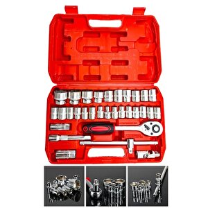 Pro Alman  32 Parça Profesyonel Lokma Takımı 1/2 Cr-v Çeliği 32 Parça