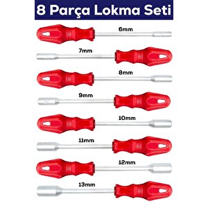 6-7-8-9-10-11-12-13 8 Parça Lokma Tonavida Anahtar Takımı