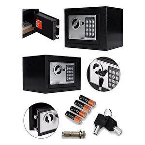 Elektronik Şifreli Para, Çelik Ve Otel Kasası 3mm Montaj Ekipmanları Hediyeli Paslanmaz Pil Hediyeli.