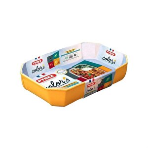 295b008/7145 Dikdörtgen Fırın Kabı 33x22x7cm Sarı