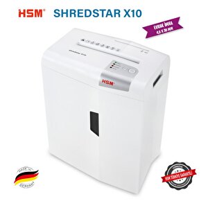Hsm Shredstar X10 Evrak İmha Makinesi / Kağıt Kırpma Makinesi - Cd İmha Makinesi - Çapraz / Konfeti Kesim-4,5x30 Mm - 20lt