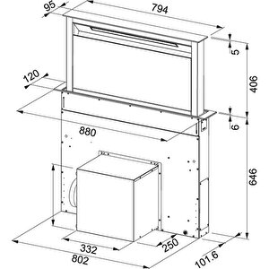 Franke Downdraft Fdw 908 Ib Xs Tezgahaltı Davlumbaz