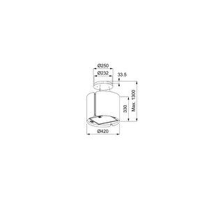Davlumbaz Smart Fsms F-42 Wh Matt