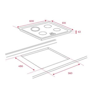 Tz 6415 60 Cm Ankastre Vi̇troserami̇k Elektri̇kli̇ Ocak