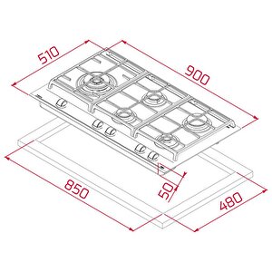 Gzc 95320 Xbc Exactflame Teknolojili 90 Cm Cam Gazlı Ocak